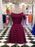 Cute Backless Burgundy Short Prom Dresses, Chic Burgundy Homecoming Dresses, Burgundy Short Evening Dresses