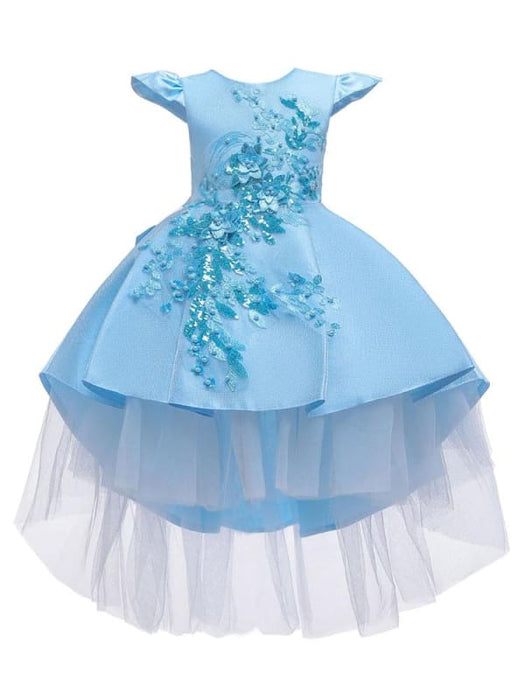 Flower Girl Dresses Jewel Neck Sleeveless Bows Kids Party Dresses