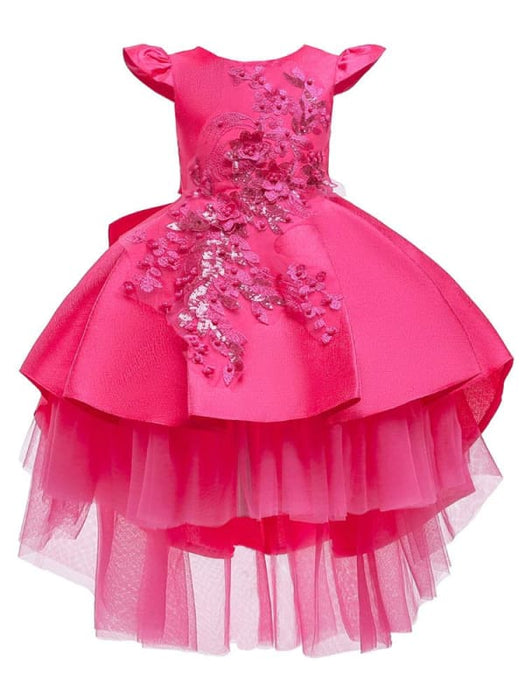 Flower Girl Dresses Jewel Neck Sleeveless Bows Kids Party Dresses