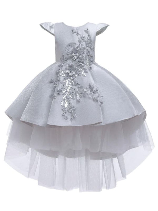 Flower Girl Dresses Jewel Neck Sleeveless Bows Kids Party Dresses
