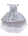 Flower Girl Dresses Jewel Neck Sleeveless Bows Kids Party Dresses