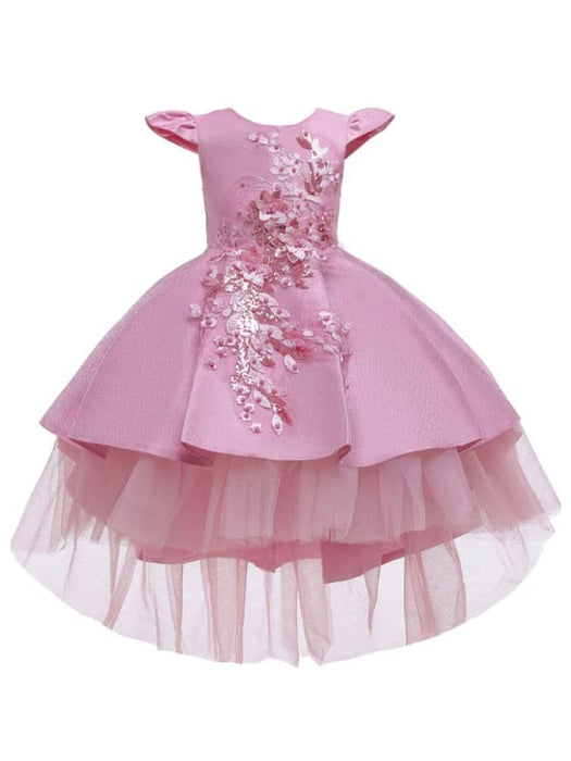 Flower Girl Dresses Jewel Neck Sleeveless Bows Kids Party Dresses