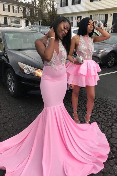 Cute Halter Sleeveless Elegant Red Ball Gown Prom Dress - Bridelily Cute Halter Sleeveless Elegant Red Ball Gown Prom Dress - Bridelily