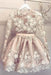 Cute Long Sleeve Homecoming Hand-Made Flower Short Prom Party Dress - Prom Dresses