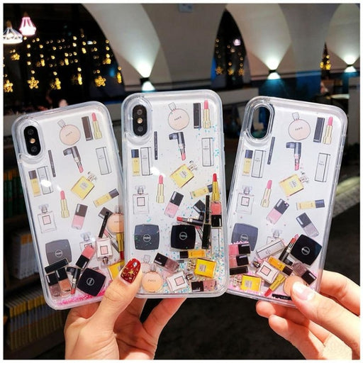 Cute Makeup Cosmetic Quicksand Case for iPhone