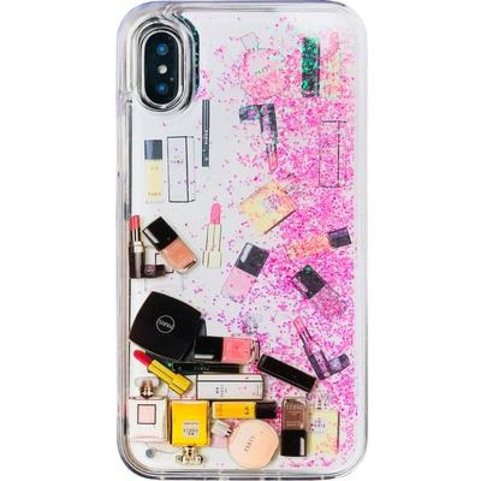 Cute Makeup Cosmetic Quicksand Case for iPhone - ip 7 / Lavender