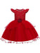 Flower Girl Dresses Jewel Neck Polyester Cotton Sleeveless Knee Length Princess Silhouette Beaded Kids Party Dresses
