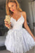 Cute Spaghetti Straps Junior Dresses Short Homecoming Dress with Lace - Prom Dresses