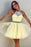 Daffodil Halter Homecoming Lace Appliques A Line Graduation Dress with Beads - Prom Dresses