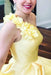 Daffodil Simple One Shoulder Satin Floor Length Prom with Flower Cheap Long Party Dress - Prom Dresses