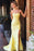 Daffodil Strapless Split Long Party Dress Sexy Simple Mermaid Prom Gown - Prom Dresses