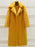 Daily Street Fashion Going out Winter Long Faux Fur Coat - Yellow / S - womens furs & leathers