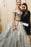 Dark Gray Long Tulle Prom with Appliques A Line Off-the-shoulder Formal Dress - Prom Dresses