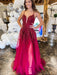 Deep V Neck Backless Burgundy Lace Long Prom Dresses, Long Burgundy Lace Formal Evening Dresses