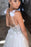 Deep V-neck Beading Straps Tulle Appliques A-line Custom Beach Wedding Dress - Wedding Dresses