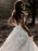 Deep V Neck Short Sleeve Backless A Line Wedding Dresses - wedding dresses