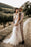 Deep V Neck Thigh Split Beach Vintage Wedding Dress - Wedding Dresses