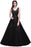 Double V Neck Long Evening Dress Chiffon Bridesmaid Dresses - Black / US 2 - bridesmaid dresses