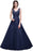 Double V Neck Long Evening Dress Chiffon Bridesmaid Dresses - Dark Navy / US 2 - bridesmaid dresses