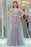Double V Neck Long Evening Dress Chiffon Bridesmaid Dresses - Silver / US 2 - bridesmaid dresses
