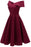 Dress Elegant Off Shoulder Cotton Elastic Lady Neck Short - Burgundy / S - lace dresses