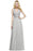 Dusty Rose Evening Dress Lace Chiffon Long Bridesmaid Dresses - Silver / US 2 - Prom Dress