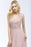 Dusty Rose Evening Dress Lace Chiffon Long Bridesmaid Dresses - Prom Dress