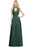 Dusty Rose Evening Dress Lace Chiffon Long Bridesmaid Dresses - Green / US 2 - Prom Dress