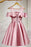 Dusty Rose Homecoming Prom Dresses Satin Cocktail Short Party Dress - Prom Dresses