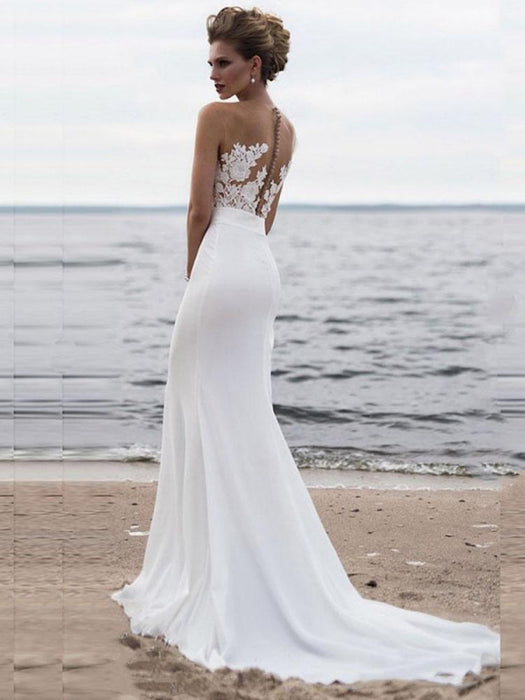 Elegant Appliques Lace Mermaid Wedding Dresses - wedding dresses