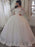 Elegant Bateau Long Sleeves Lace Ball Gown Wedding Dresses - Ivory / Floor Length - wedding dresses