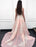 Elegant Blush Pink Sexy Backless Lace Scoop Neck Prom Special Occasion Gown - Prom Dresses