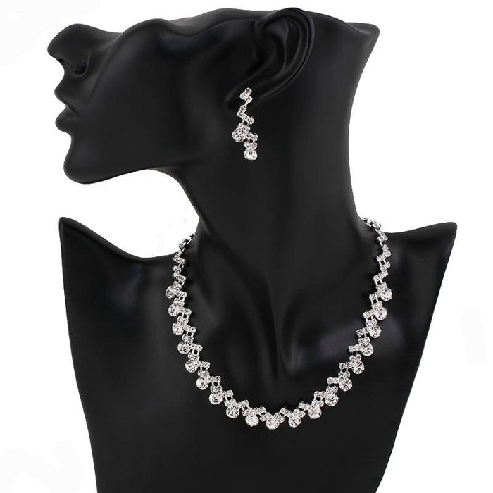 Elegant Crystal Necklace Earrings Bridal Jewelry Sets | Bridelily - jewelry sets