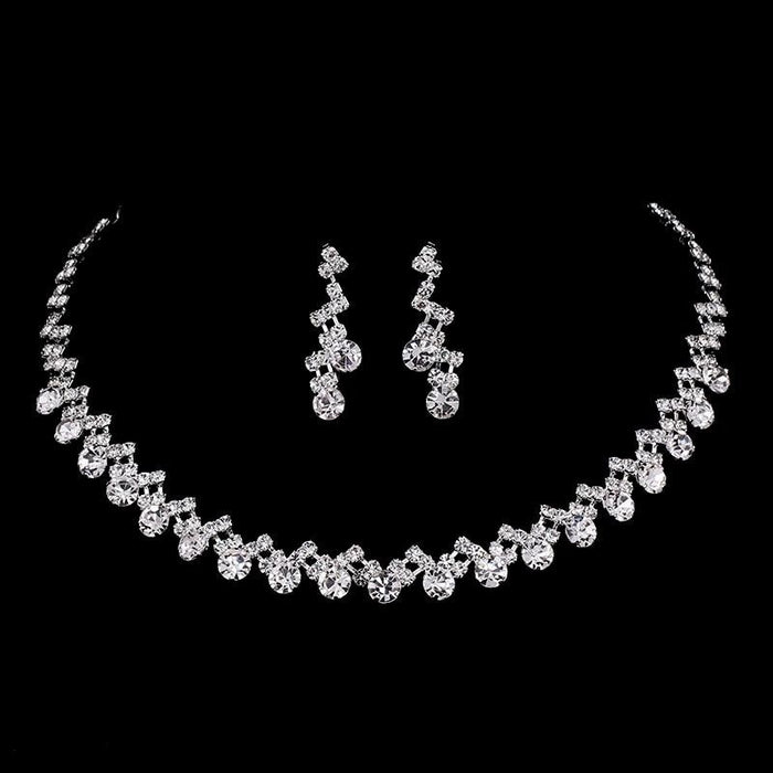 Elegant Crystal Necklace Earrings Bridal Jewelry Sets | Bridelily - jewelry sets