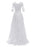 Elegant Half Sleeves V-neck Lace Boho Wedding Dress - wedding dresses
