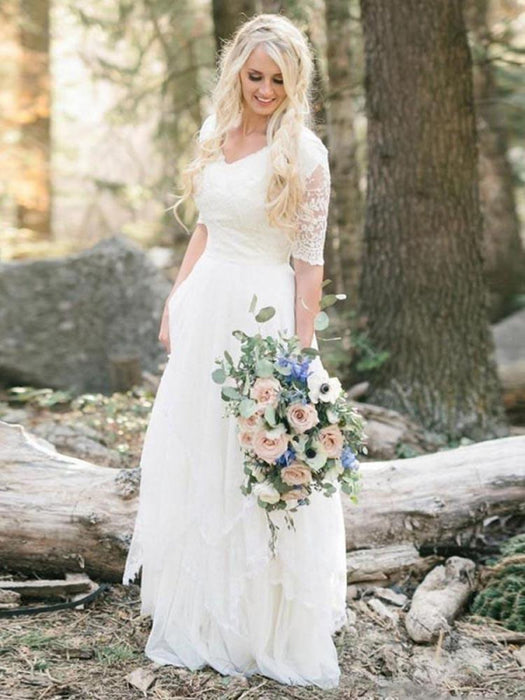 Bohemian Cheap Vintage Lace Wedding Dresses 2025- Bridelily Bohemian Cheap Vintage Lace Wedding Dresses 2025- Bridelily