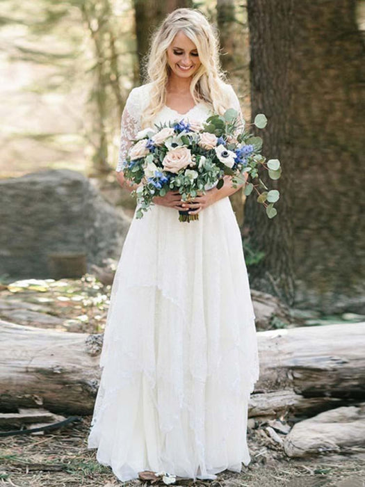 Bohemian Cheap Vintage Lace Wedding Dresses 2025- Bridelily Bohemian Cheap Vintage Lace Wedding Dresses 2025- Bridelily