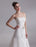 Elegant Ivory A-line Strapless Rhinestone Tulle Bridal Wedding Dress