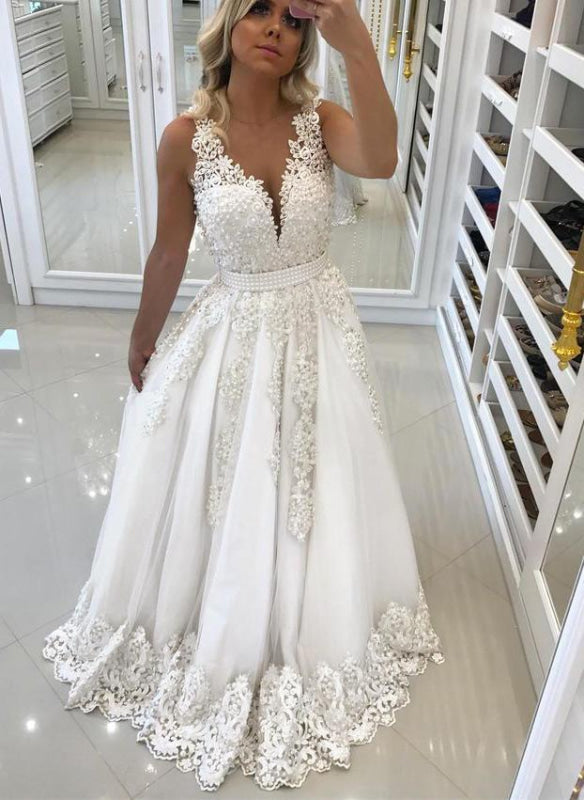 Lace Chiffon Flowy Bohemian Wedding Dresses 2025- Bridelily