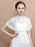 Elegant Lace Flowers Wedding Wraps | Bridelily - White / One Size - wedding wraps