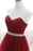 Elegant Lace-up Strapless Sweetheart Tulle Red Prom Dress - Prom Dress