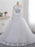 Elegant Long Sleeves Lace Covered Button Ball Gown Wedding Dresses - White / Floor Length - wedding dresses