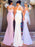 Elegant Mermaid Convertible Dress Long Bridesmaid Dresses with Sash - Prom Dresses