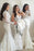 Elegant Mermaid High Neck Long Sleeve Ivory Stain Bridesmaid Dress - Bridesmaid Dresses