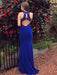 Elegant Mermaid Lace Royal Blue Long Prom Dresses, Mermaid Lace Formal Dresses, Royal Blue Mermaid Evening Dresses