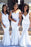 Elegant Mermaid White Floor Length Bridesmaid Dress - Bridesmaid Dresses