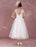 Elegant Net Round Neck Mini Wedding Dress