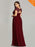 Elegant O-Neck Cap Sleeves A-Line Plus Size Evening Dresses - evening dresses