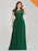 Elegant O-Neck Cap Sleeves A-Line Plus Size Evening Dresses - Dark Green / 4 / United States - evening dresses