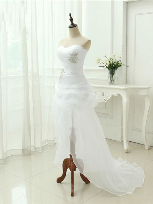 Elegant Off-the-Shoulder Crystal Tulle Wedding Dresses - wedding dresses
